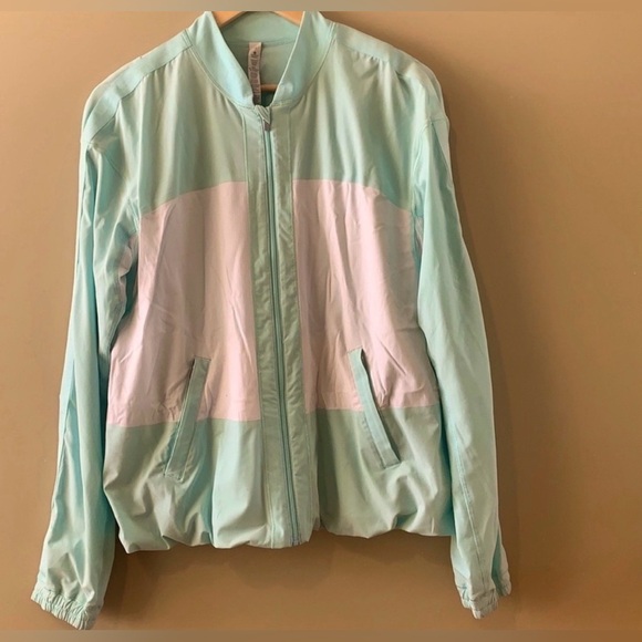 lululemon athletica Aqua and White Bomber Jacket - Picture 2 of 6